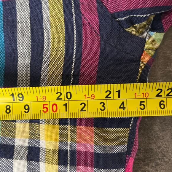 St. Croix Plaid Button Down Large Made In Italy Cotton Multicolored - Picture 5 of 6